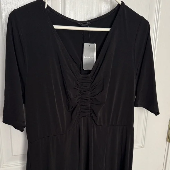 Torrid Black Midi Dress - Torrid Size 0 - Picture 2 of 7